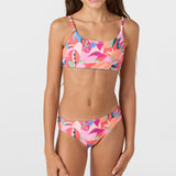 Girl's Cabana Floral Revo Tie Back Bralette Top Set