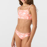 Girl's Sandy Seashells Square Neck Bralette Top Set