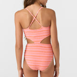 Girl's Paradise Plaid Knot Front One-Piece