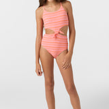 Girl's Paradise Plaid Knot Front One-Piece