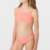 Girl's Paradise Plaid Square Neck Bralette Top Set