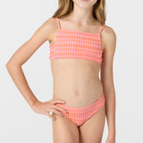 Girl's Paradise Plaid Square Neck Bralette Top Set