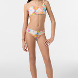 Girl's Brasilia Floral Revo Tie Back Bralette Top Set
