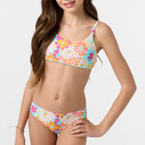 Girl's Brasilia Floral Revo Tie Back Bralette Top Set