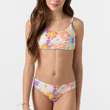 Girl's Brasilia Floral Revo Tie Back Bralette Top Set