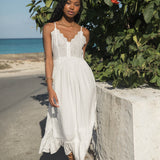 Shiba Embroidered Midi Dress