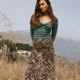 Sunni Rosalia Paisley Midi Skirt