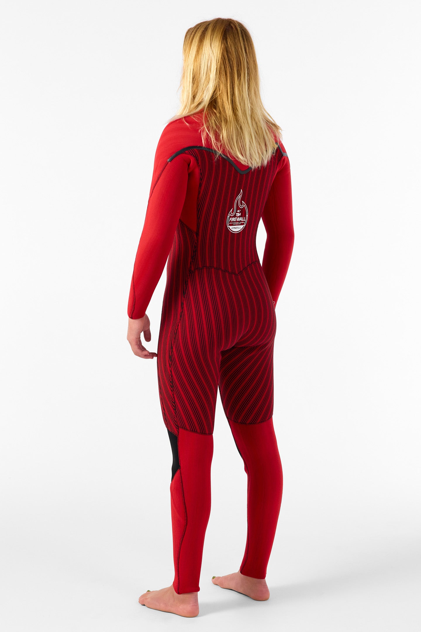 Women's Hyperfreak Fire 4/3MM+ Chest Zip Full Wetsuit - Blk/blk