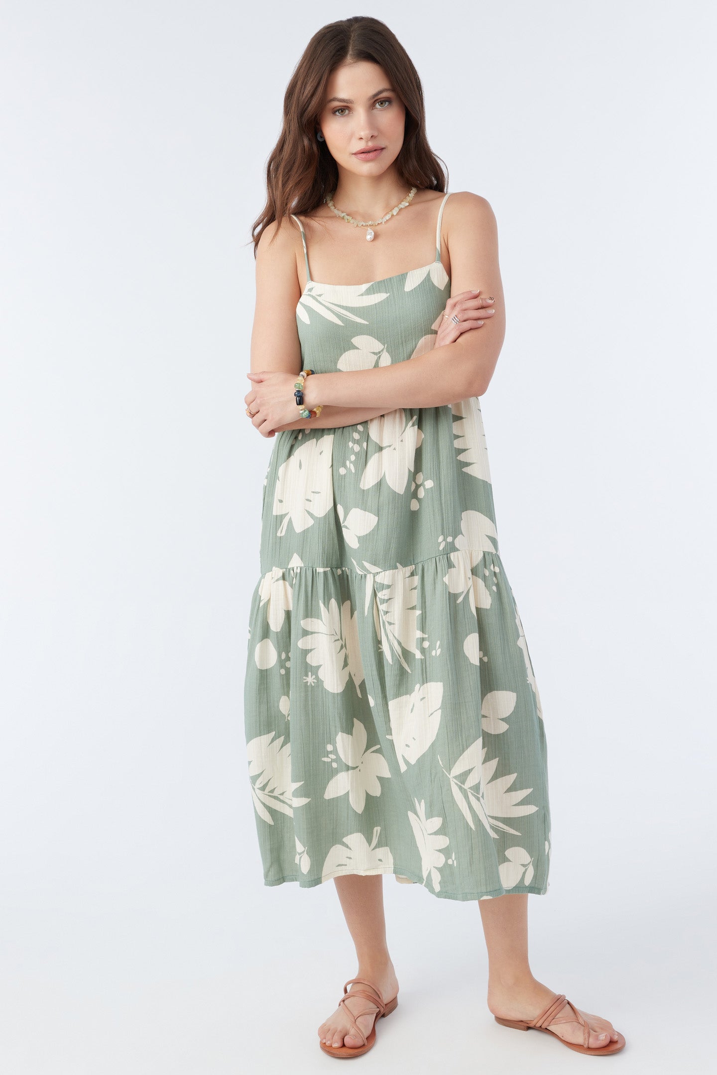 CECILY DOUBLE GAUZE MIDI DRESS