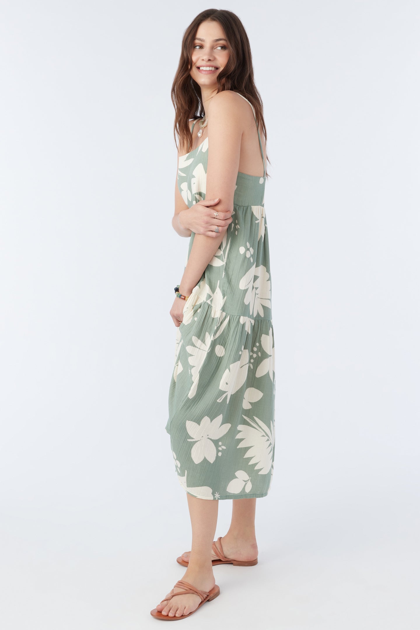 CECILY DOUBLE GAUZE MIDI DRESS