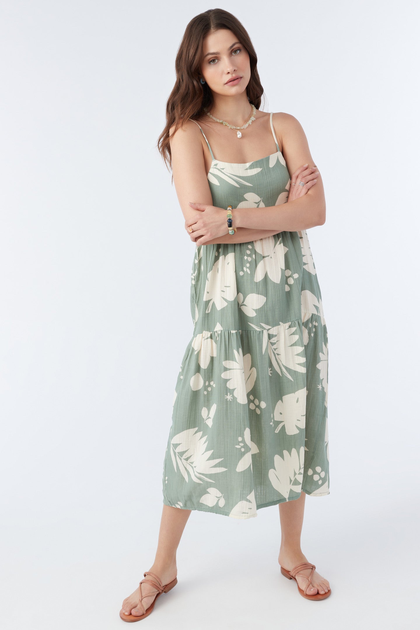 CECILY DOUBLE GAUZE MIDI DRESS