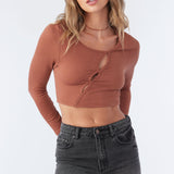 Emery Cutout Knit Crop Top