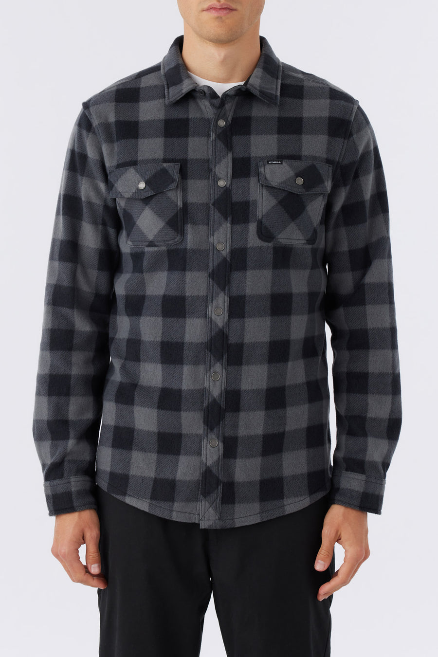 Glacier Plaid Superfleece Shirt - Graphite | O'Neill