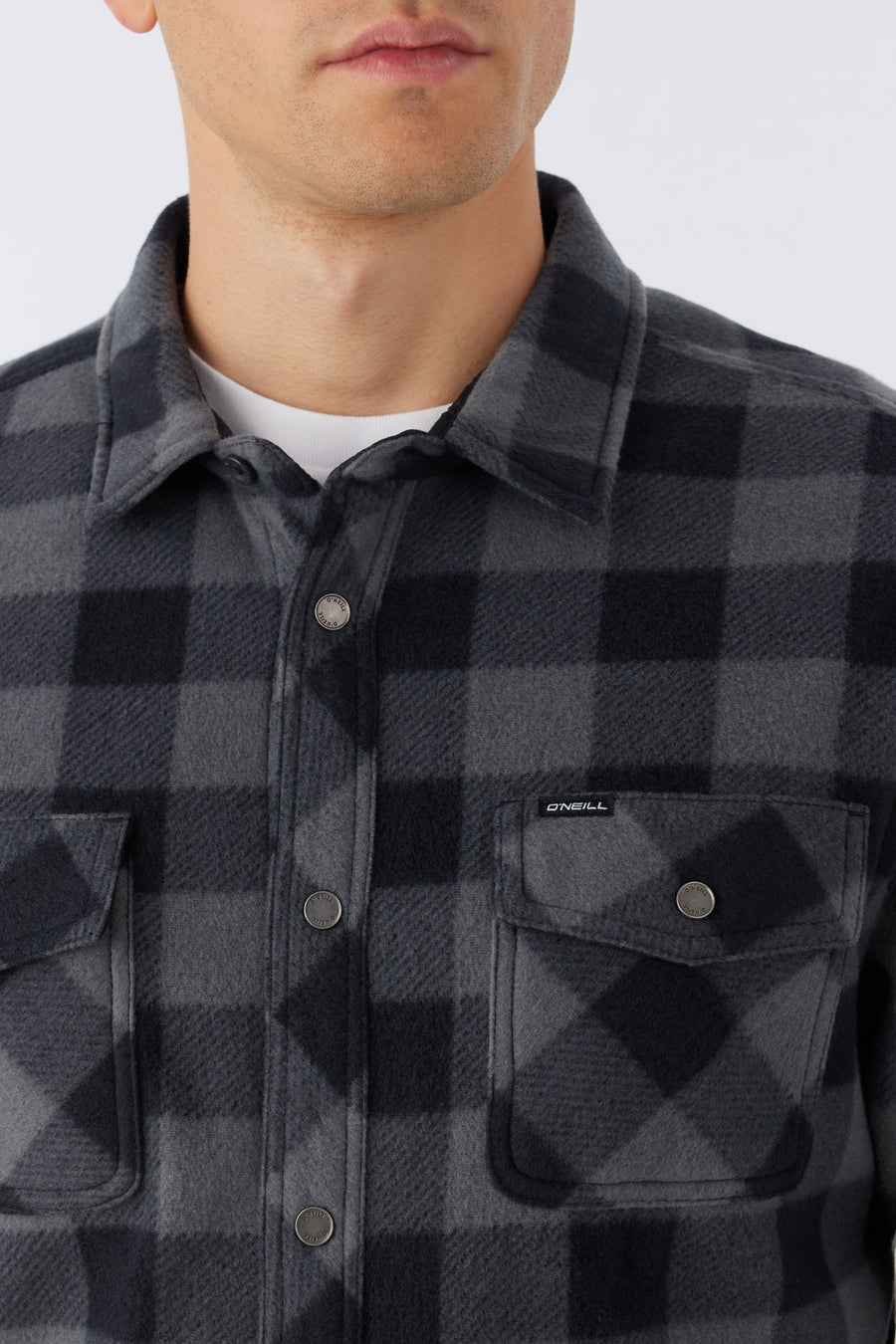 Glacier Plaid Superfleece Shirt - Graphite | O'Neill