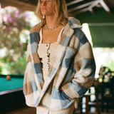 Heath Plaid High Pile Oversized Fleece Jacket