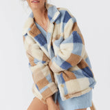 Heath Plaid High Pile Oversized Fleece Jacket