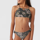 Girl's Hibiscus Camo Keyhole Tank Set