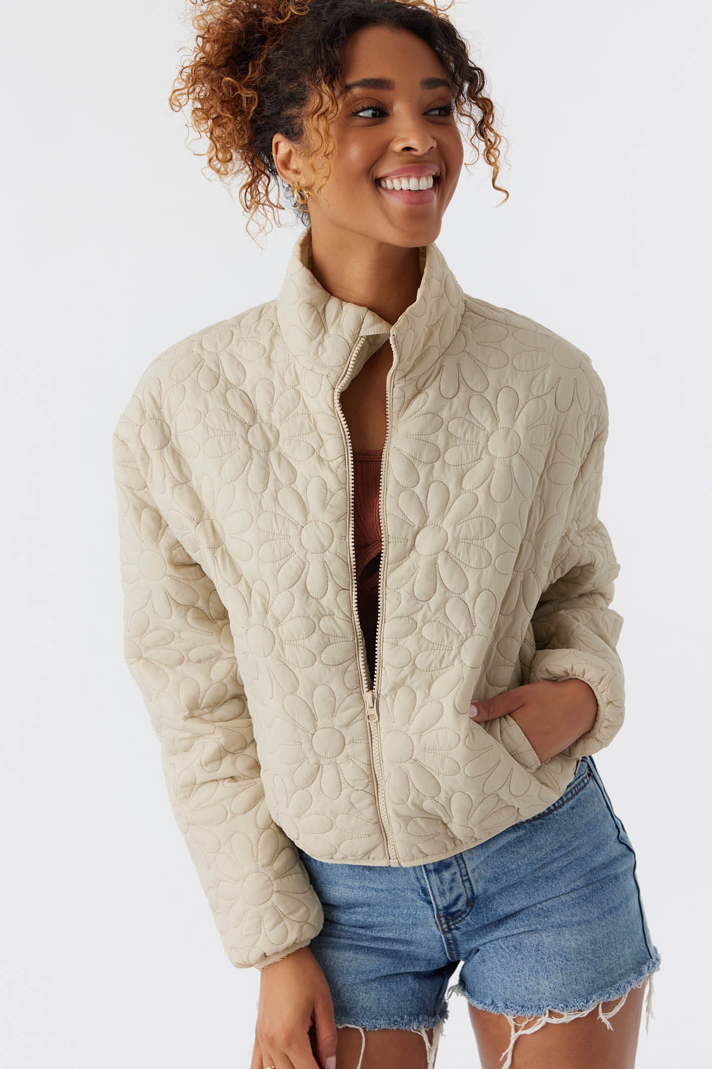 Jaxson Quilted Jacket - Cement | O'Neill