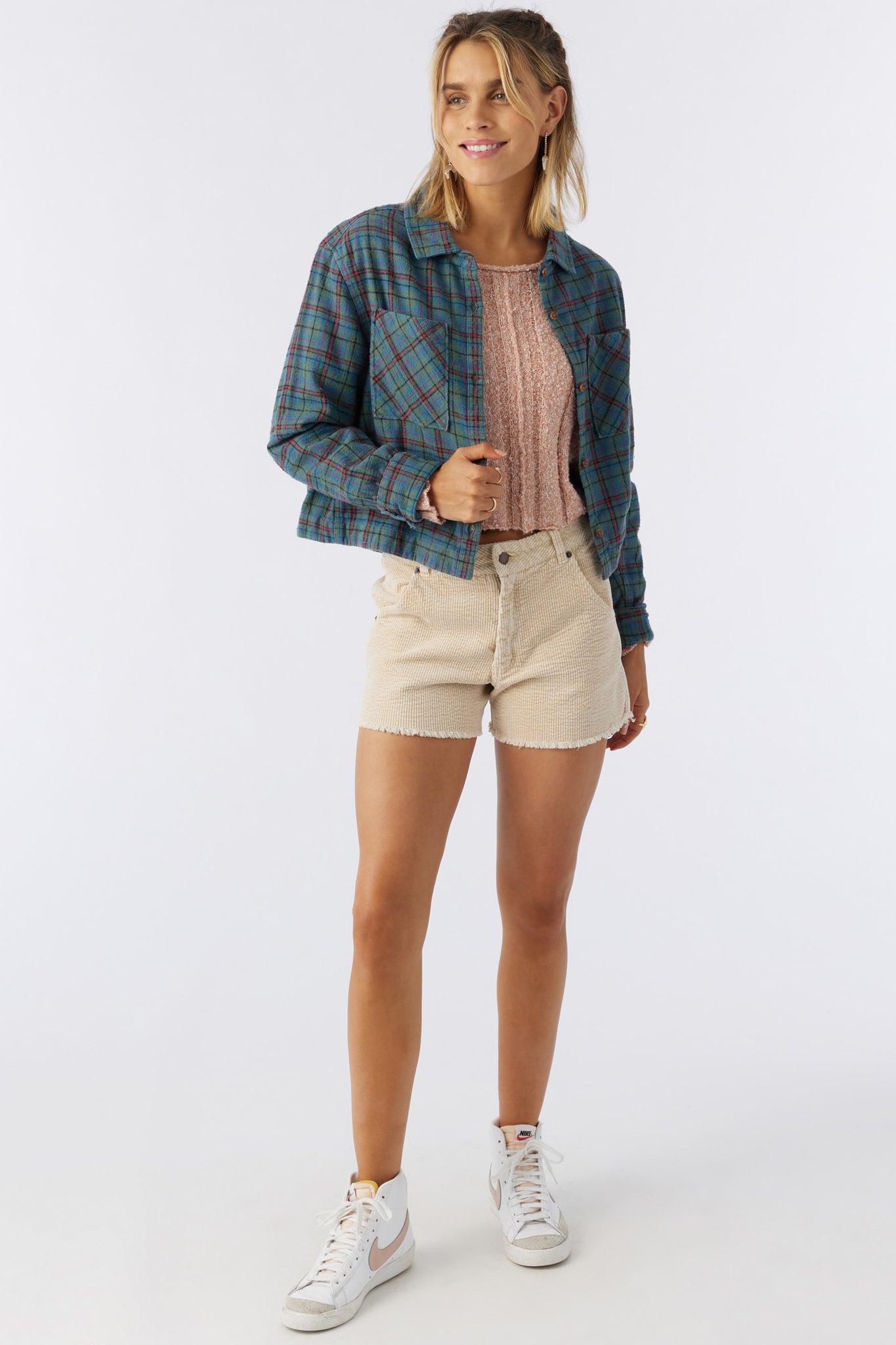 Pippa Crop Flannel Top - Multi Colored | O'Neill