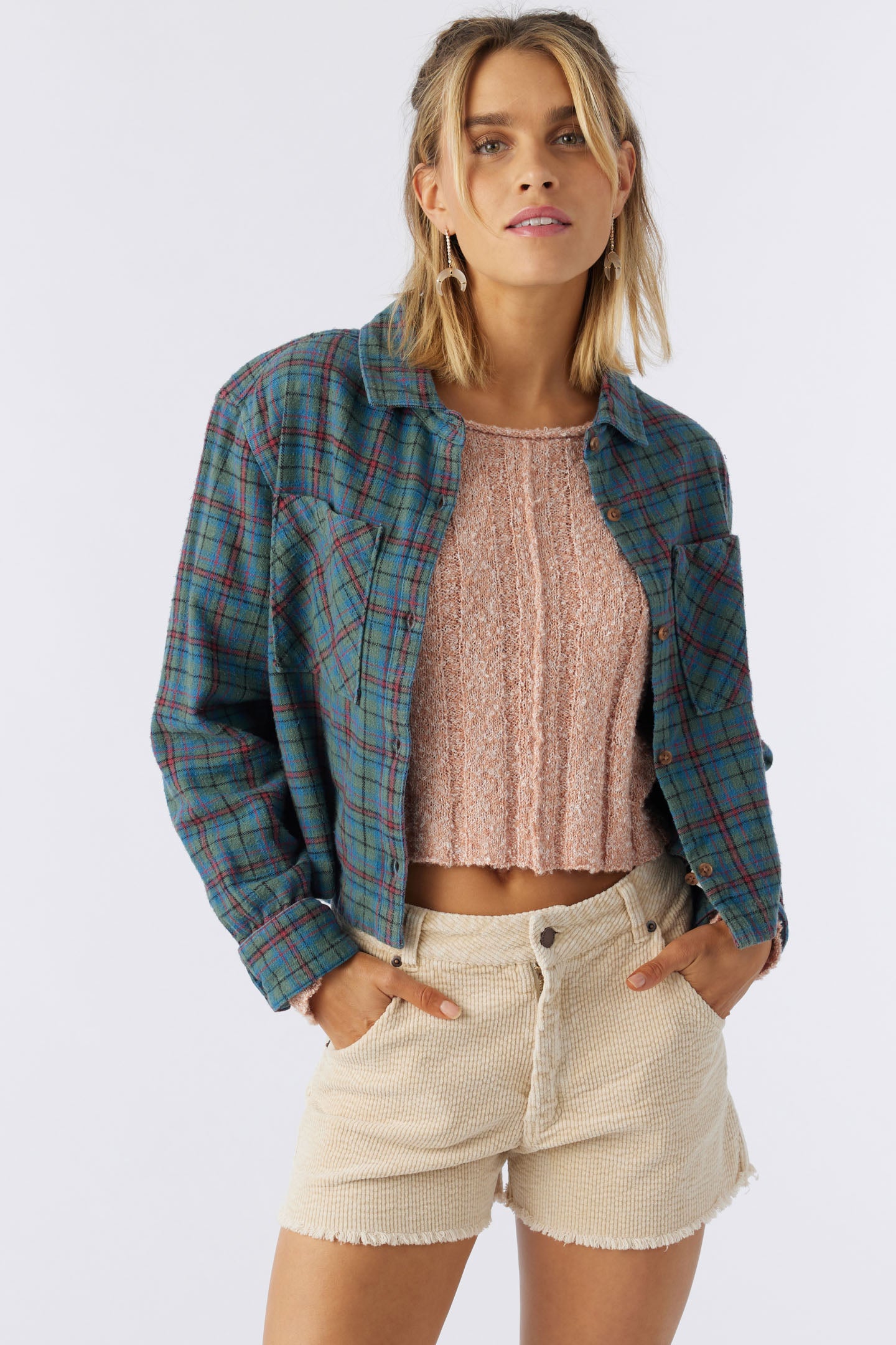 PIPPA CROP FLANNEL TOP