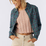 Pippa Crop Flannel Top