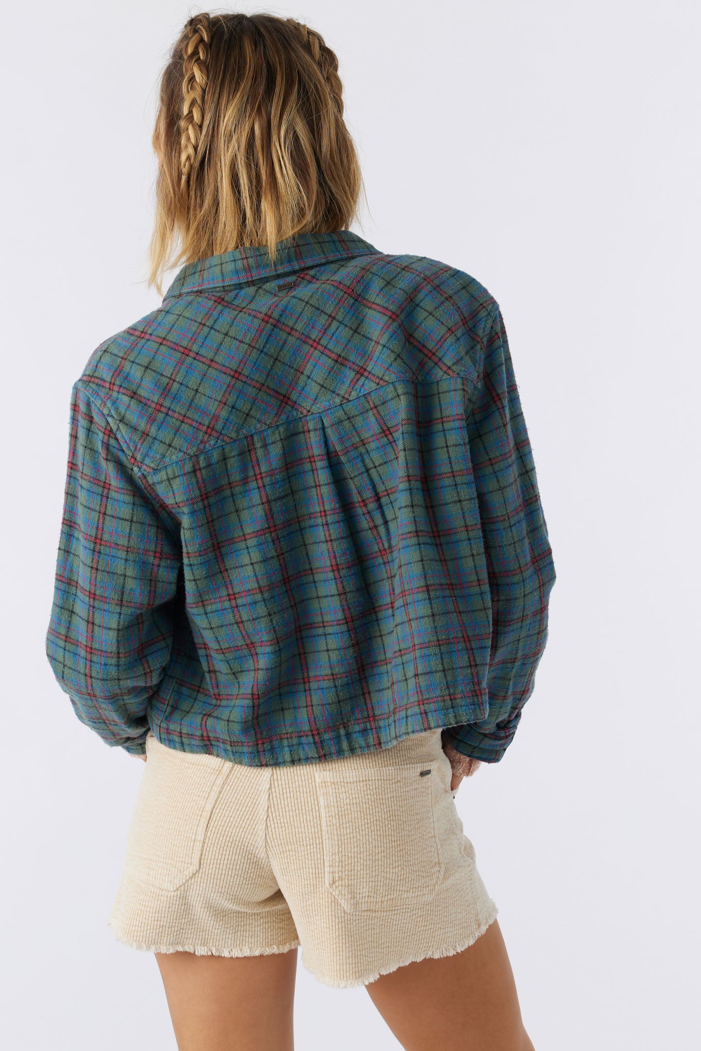 PIPPA CROP FLANNEL TOP