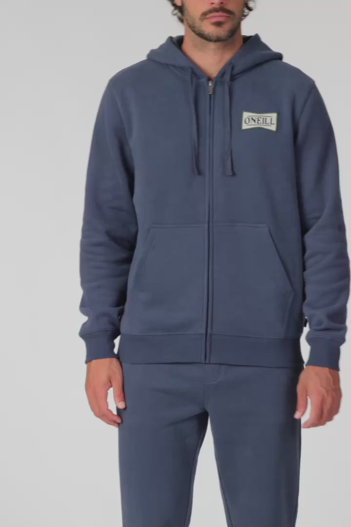 Patched Classic Zip Hoodie Zip Fleece - Navy | O'Neill