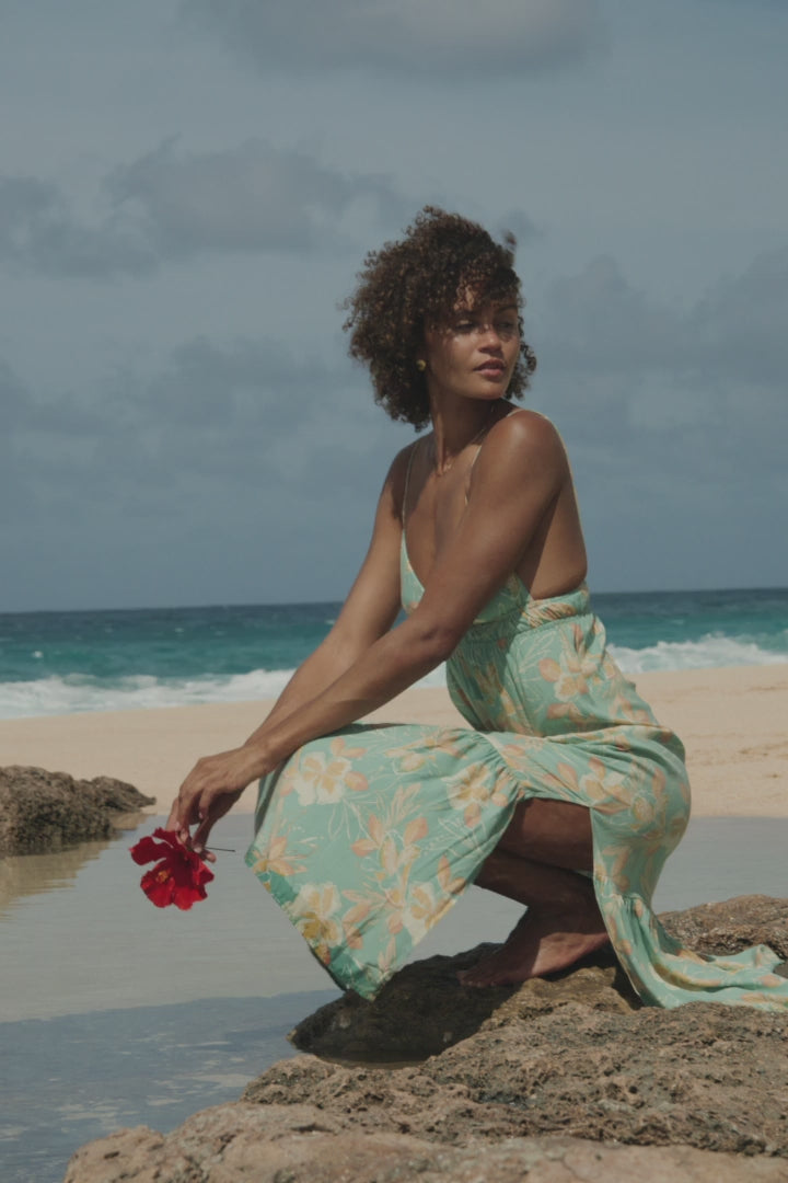 Julez Tiki Dress Midi Dress - Green | O'Neill