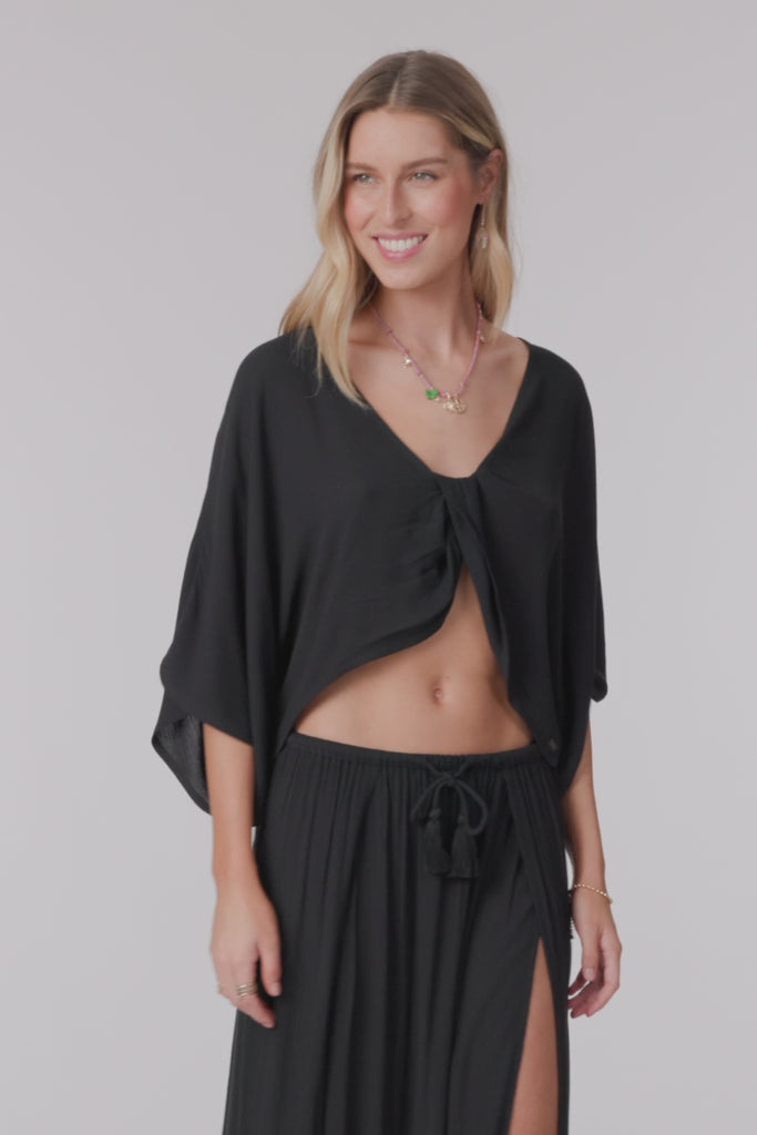 Anna Reversible Cover-Up Top - Black | O'Neill