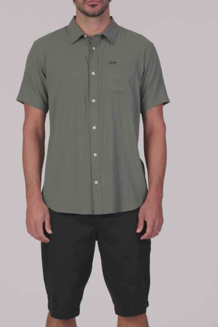 TRVLR Perforated Standard Fit Shirt - Dark Olive | O'Neill