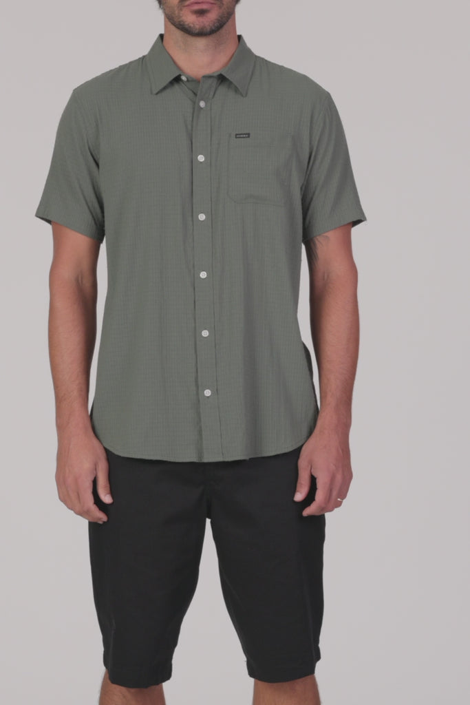 TRVLR Perforated Standard Fit Shirt - Dark Olive | O'Neill