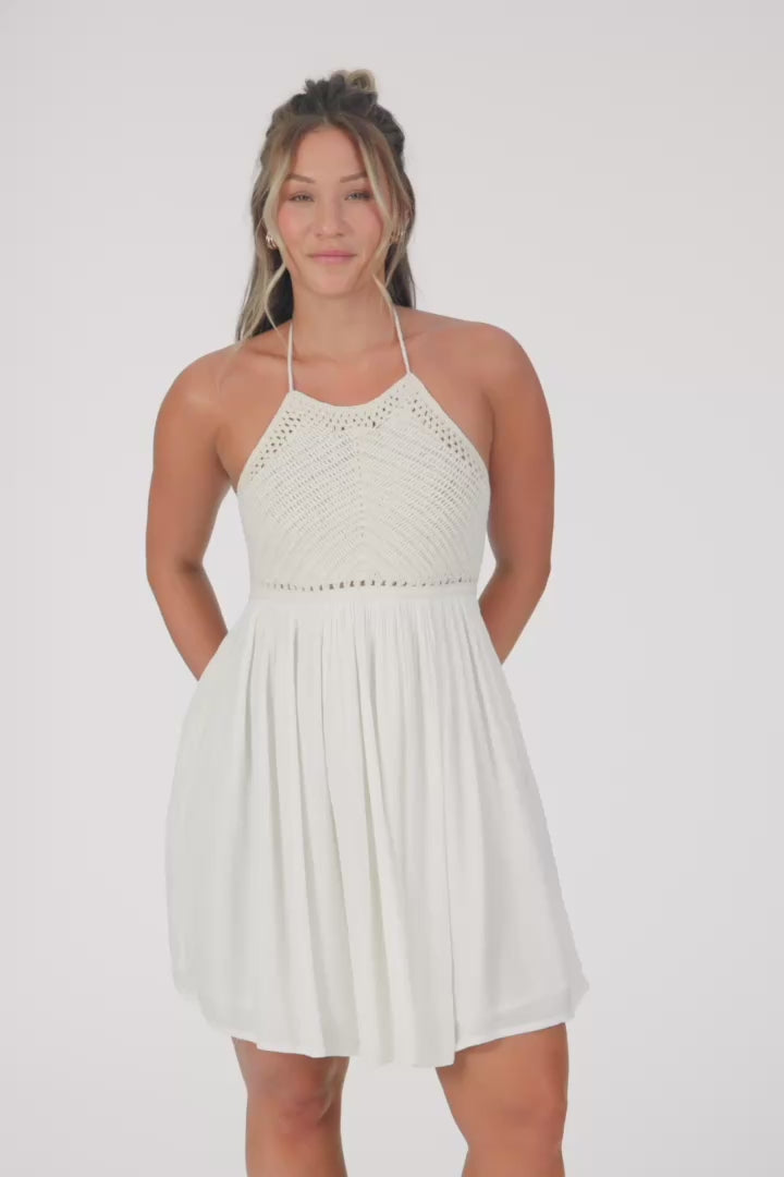 Kindra Short Dress - Winter White | O'Neill