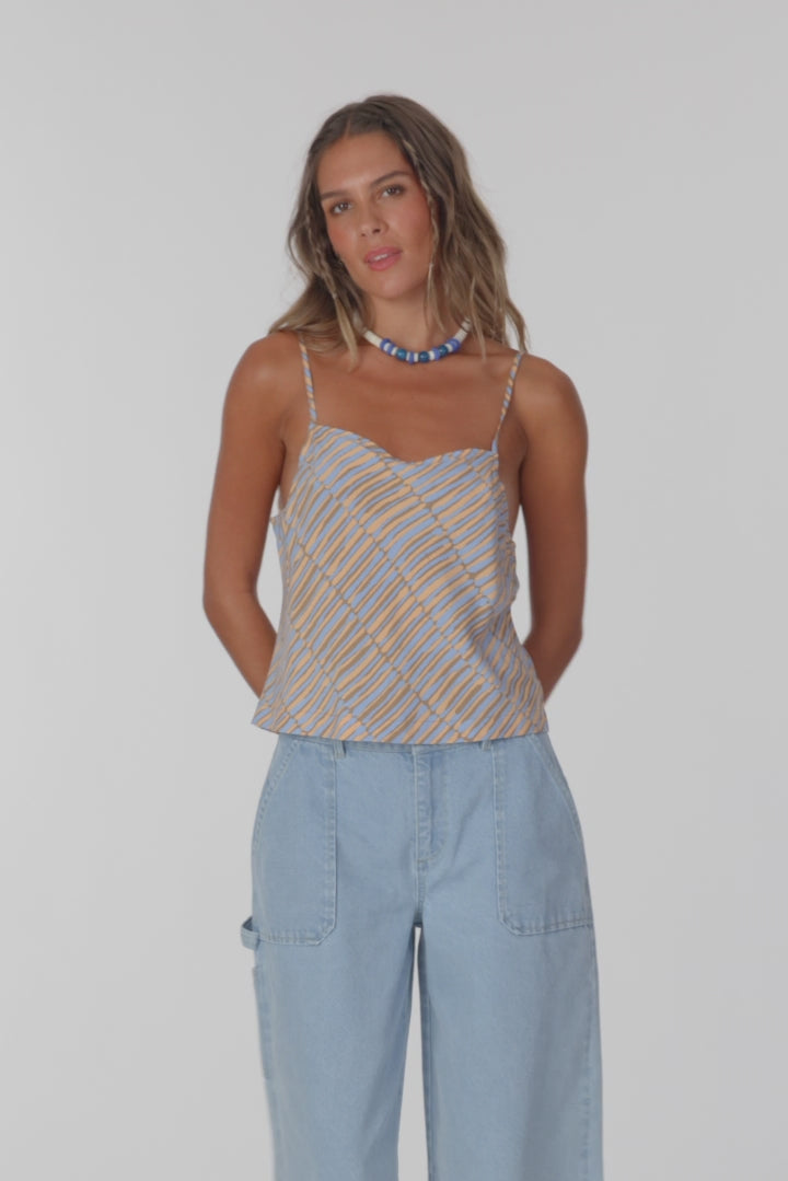 Matilda Stripe Top - Dark Khaki | O'Neill