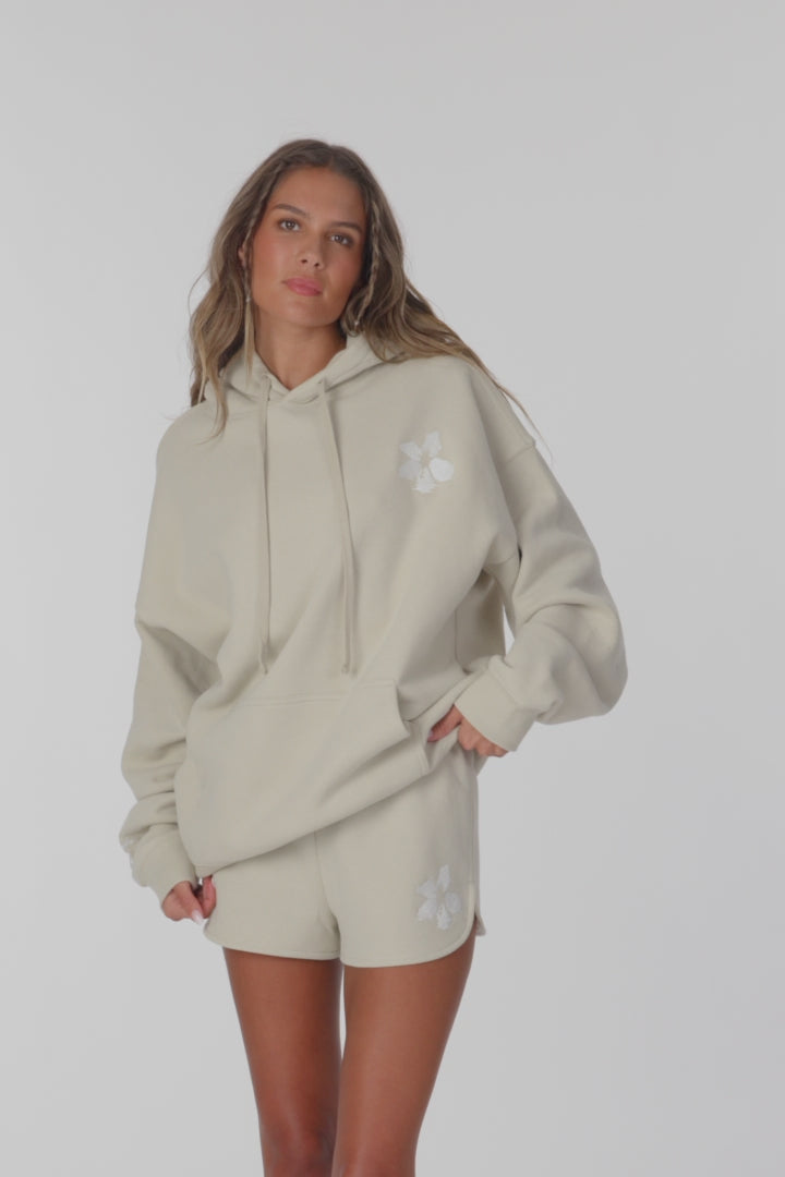 Tropic Melt Oversized Hoodie Pullover Fleece - Lt Khaki | O'Neill