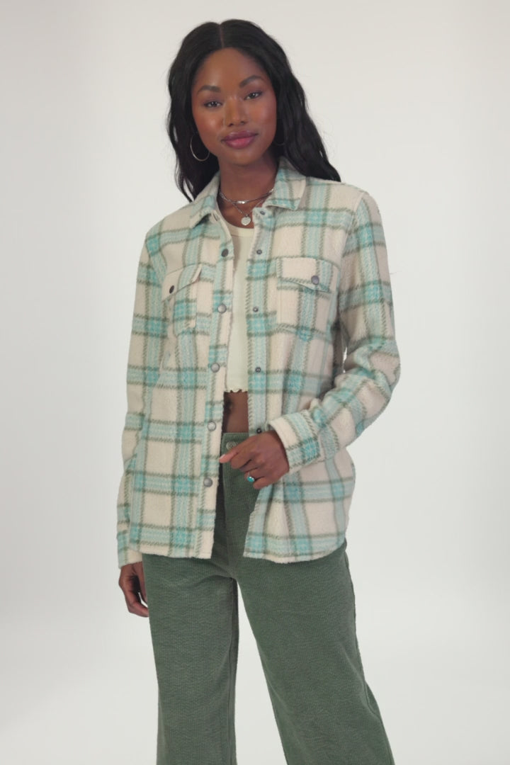 Zuma High Pile Long Sleeve Top - Nile Blue | O'Neill