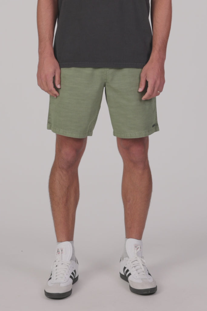 O'Riginals Shoreline Elastic Waist 18" Shorts - Oil Green | O'Neill