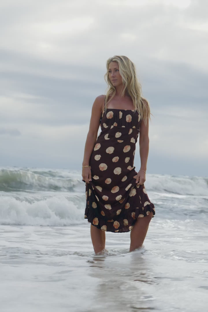 Jorgie Camila Shell Dress Midi Dress - Chocolate | O'Neill