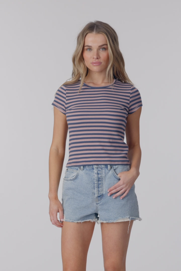 O'Riginals Yarn Dye Baby Tee - Deauville Mauve | O'Neill