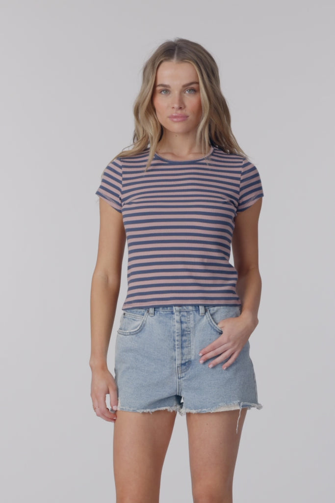 O'Riginals Yarn Dye Baby Tee - Deauville Mauve | O'Neill