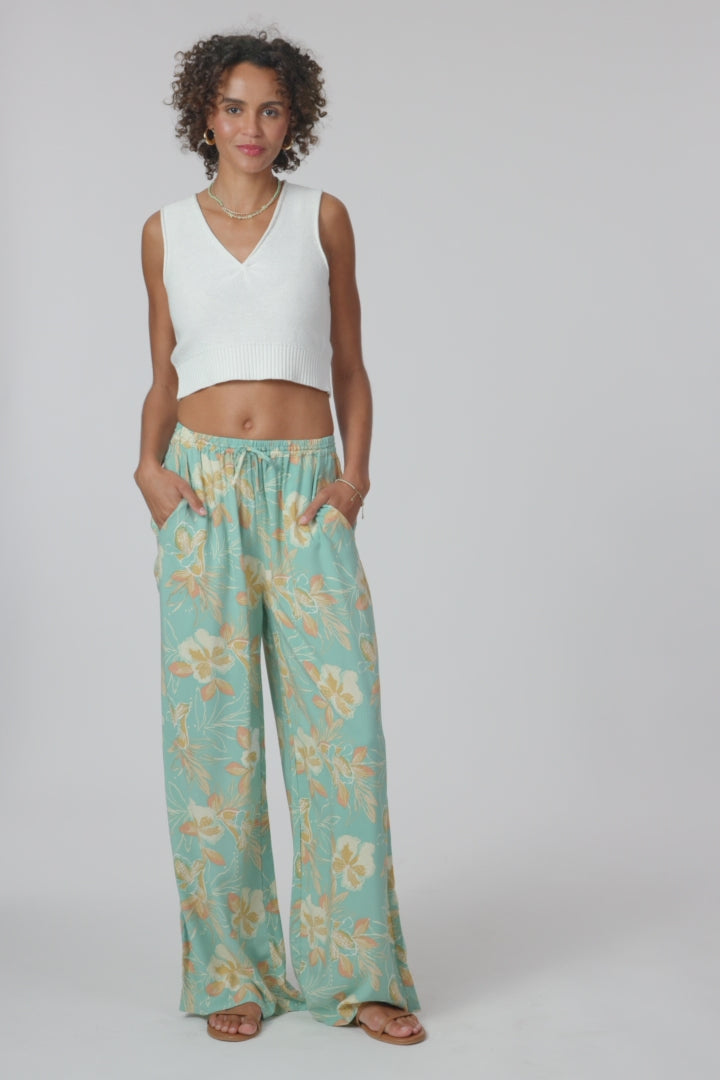 Rosalie Tiki Pant Pants - Green | O'Neill