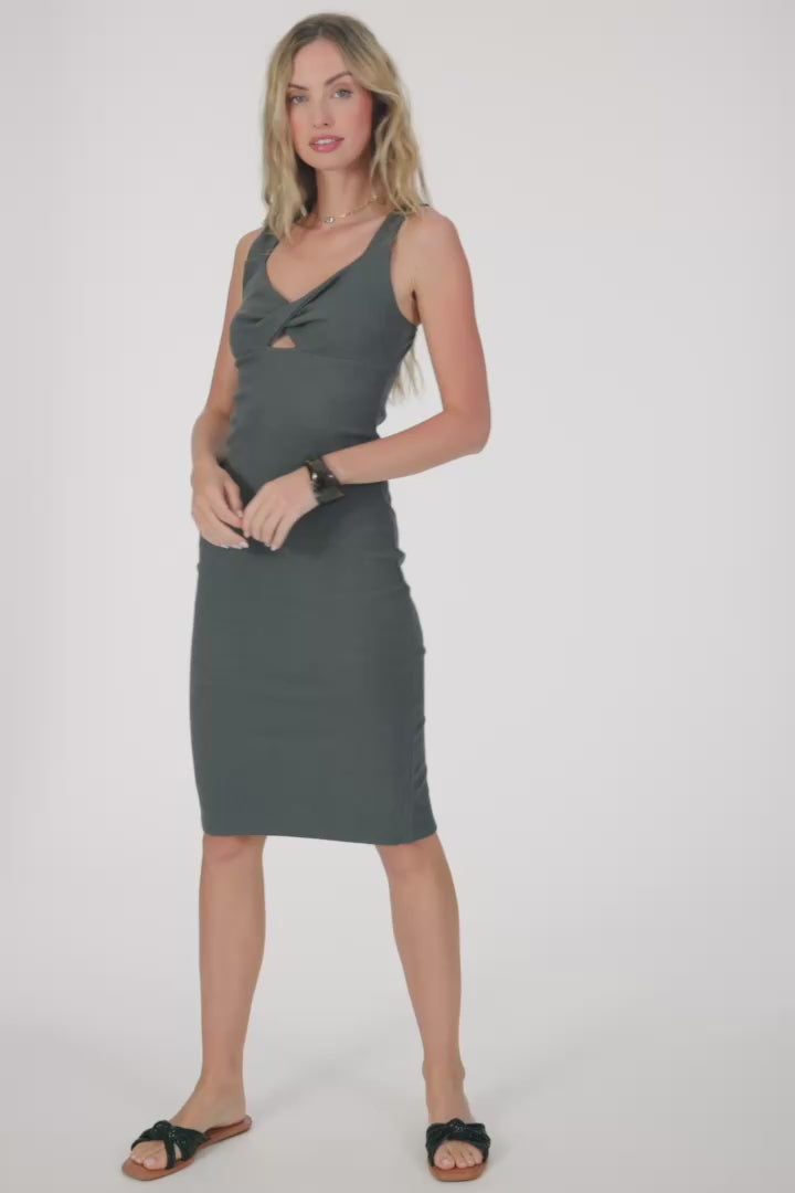 Jaslyn Midi Dress - Washed Black | O'Neill