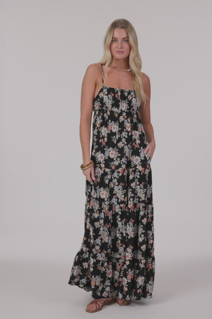 Lillie Bali Floral Maxi Dress - Black | O'Neill