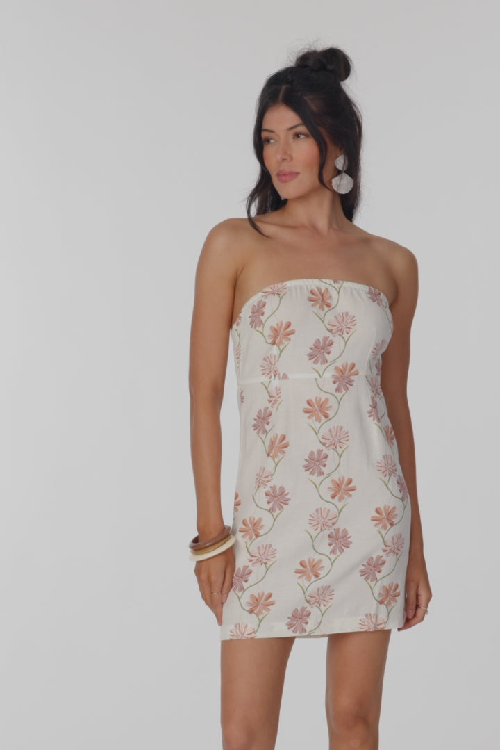 Cassie Ivy Floral Mini Dress - Tofu | O'Neill