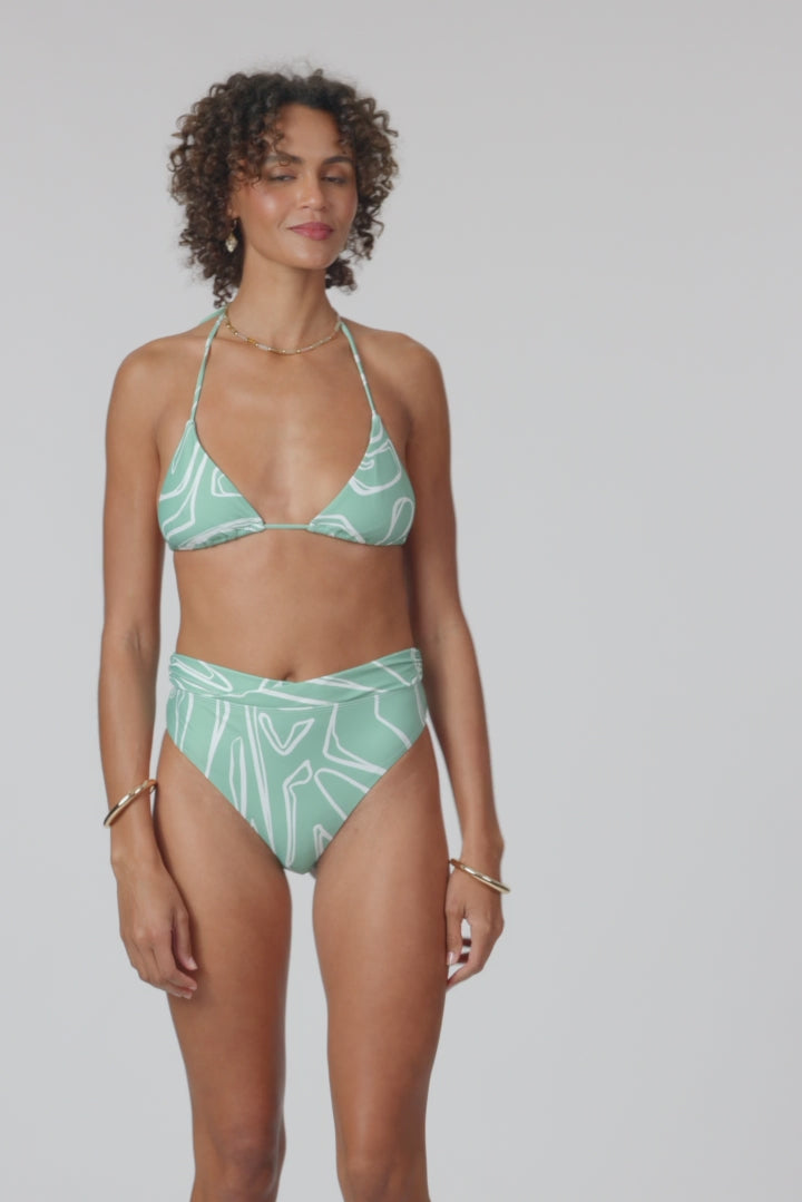 Ziggy Geo Stellan High Rise Skimpy Bottoms - Green | O'Neill