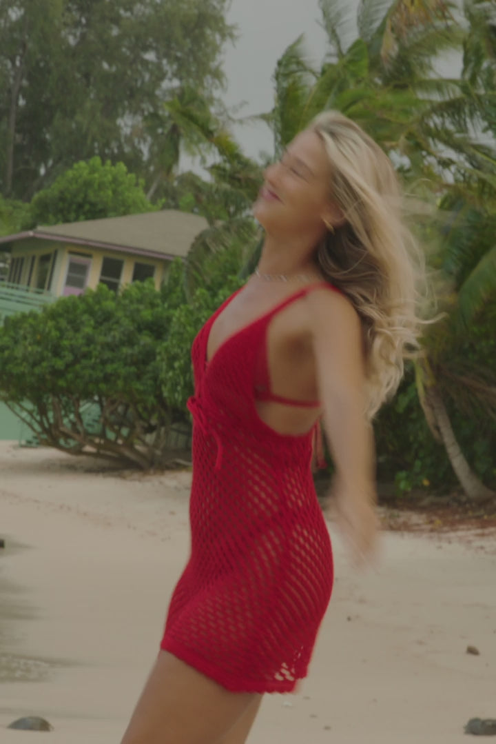 Zooey Cover-Up Dress - Lifeguard Red | O'Neill
