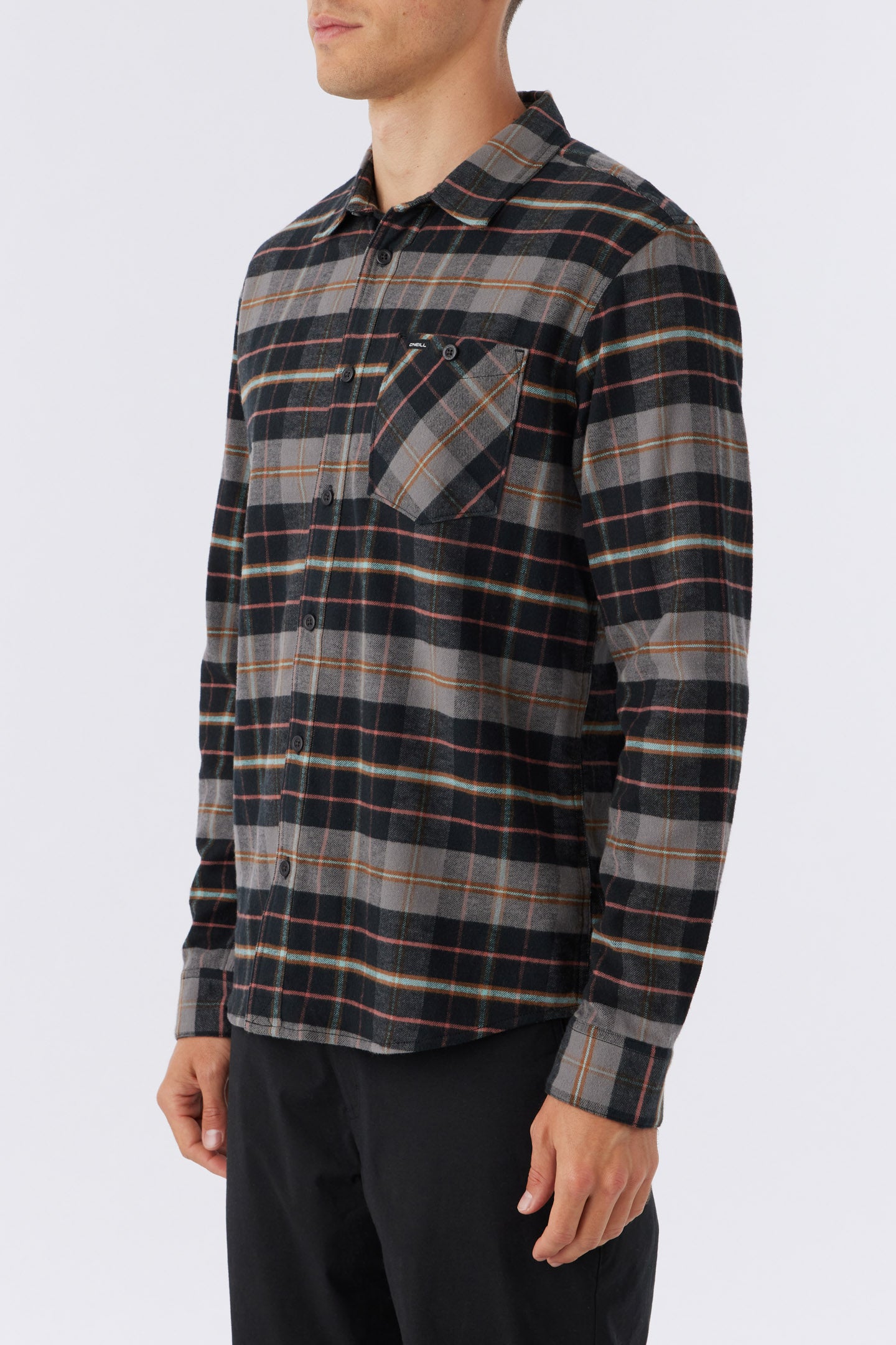 Redmond Plaid Stretch Flannel Shirt - Black | O'Neill