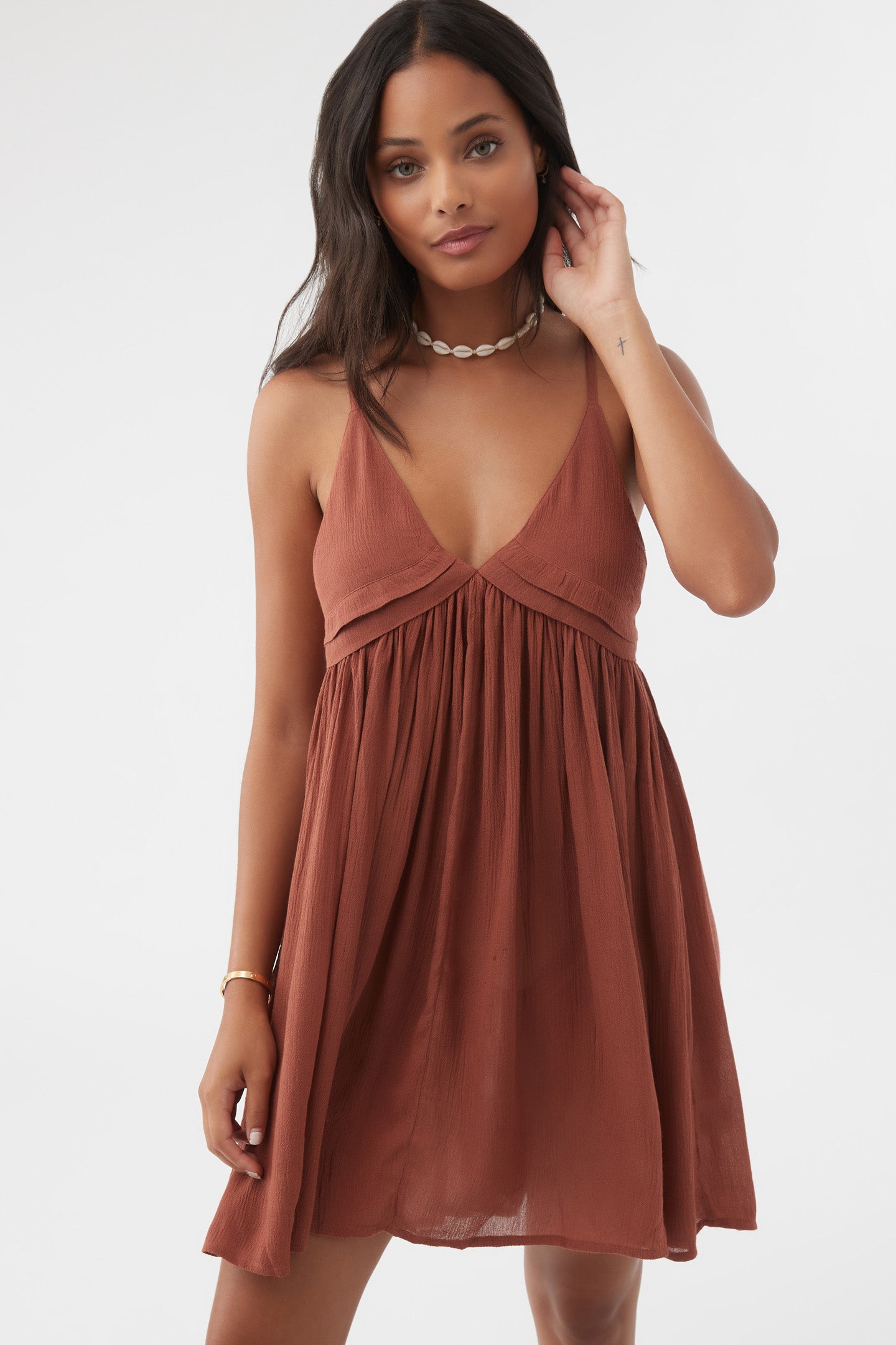 SALTWATER SOLIDS AVERY COVER-UP DRESS