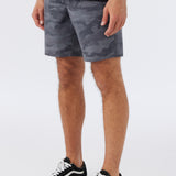 Stockton Print Elastic Waist 18" Hybrid Shorts