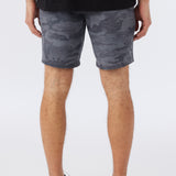 Stockton Print Elastic Waist 18" Hybrid Shorts