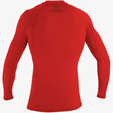 Youth Basic Skins 50+ L/S Rash Guard - Red | O'Neill